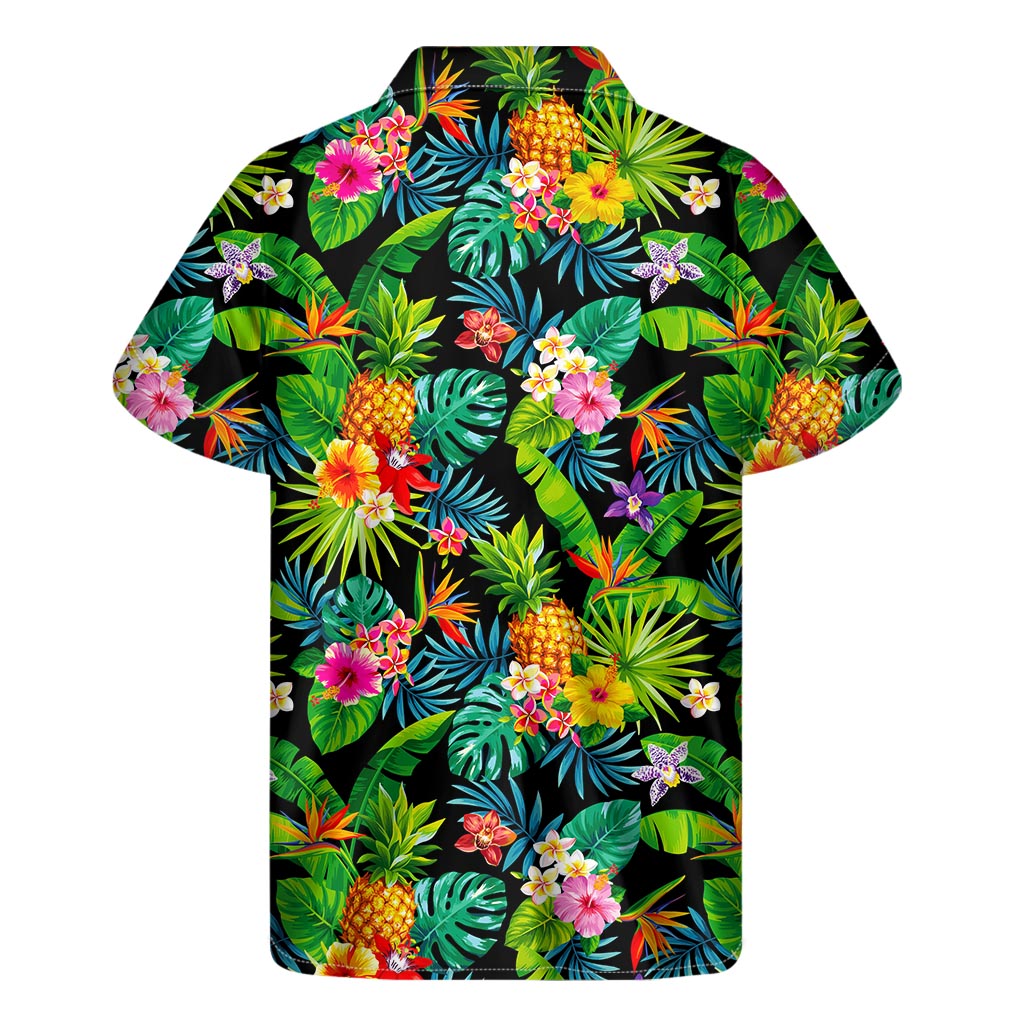Island Vibes: Aloha Hawaiian Tropical Pattern Print Men's Short Sleeve Shirt - 2