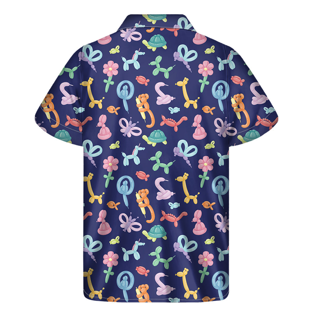 Wild Aloha: Men's Hawaiian Short Sleeve Shirt with Animal Balloon Pattern - 2