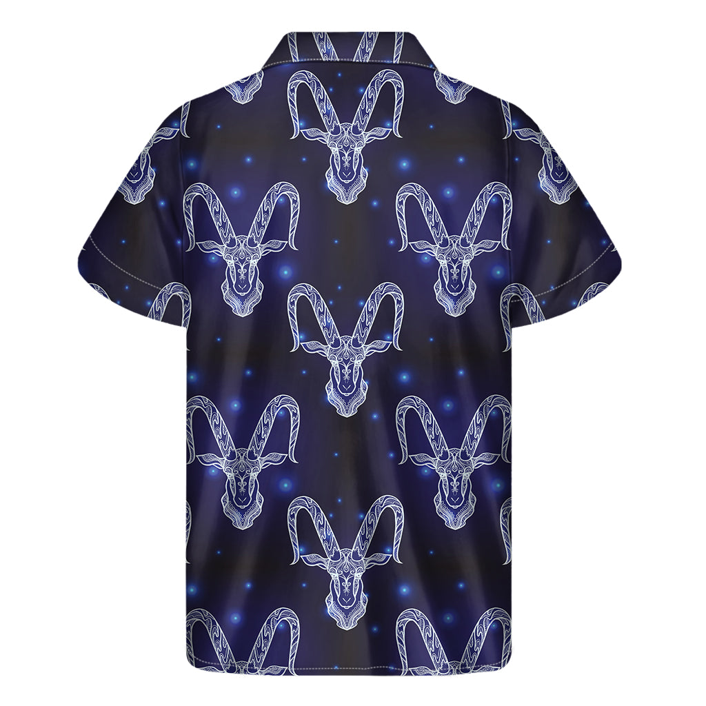 Island Vibes: Men's Hawaiian Capricorn Sign Short Sleeve Shirt - 2