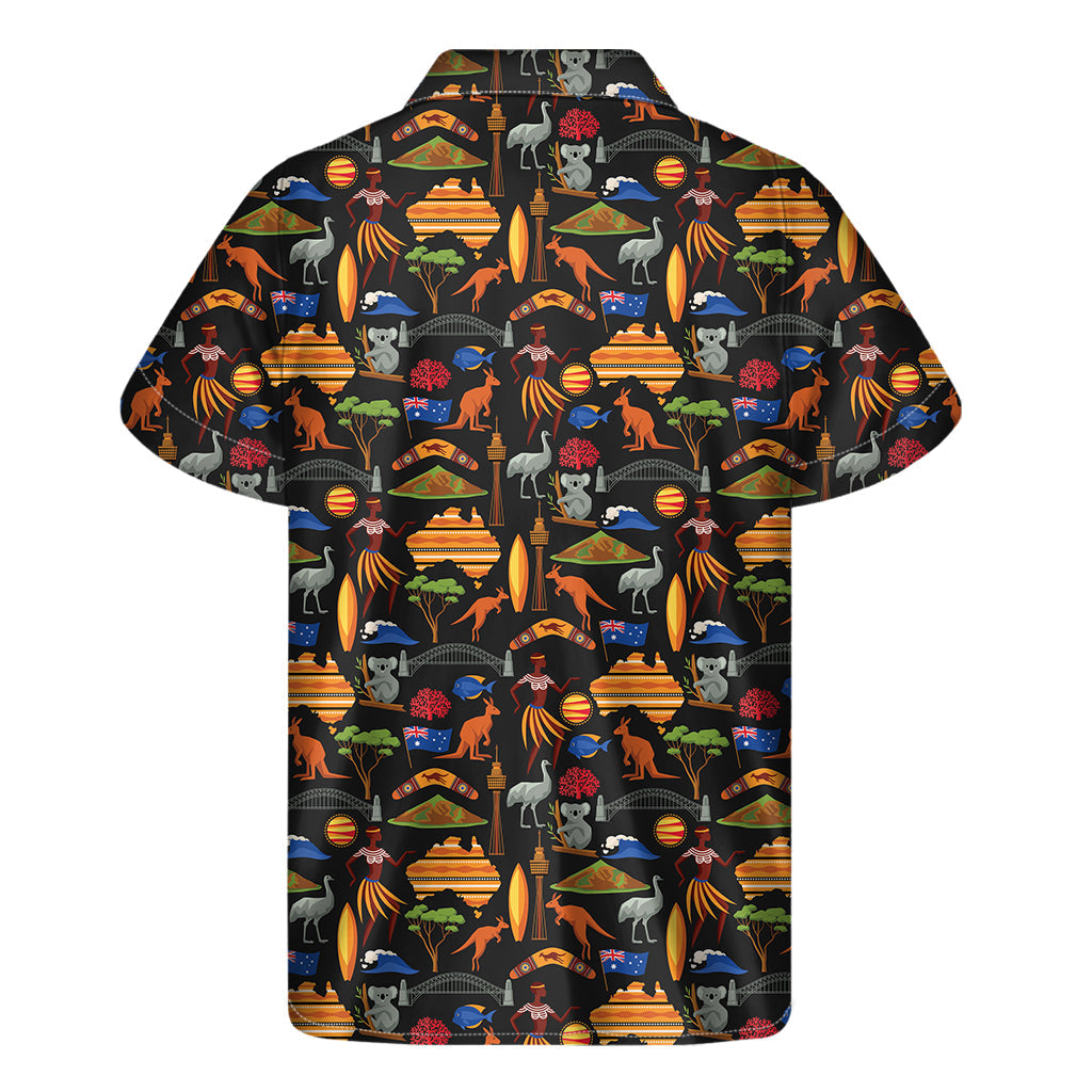 Island Paradise: Hawaiian Symbols Pattern Short Sleeve Shirt - 2