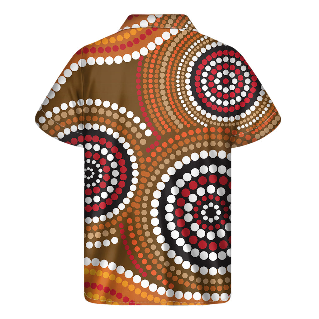 Island Style: Hawaiian Short Sleeve Shirt with Aboriginal Dot Print - 2