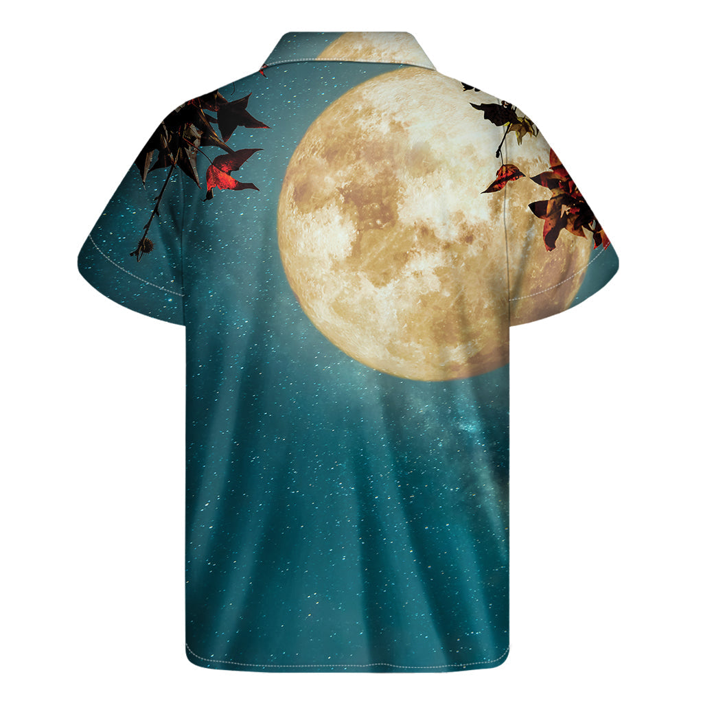 Autumn Full Moon Hawaiian Short Sleeve Shirt - 2