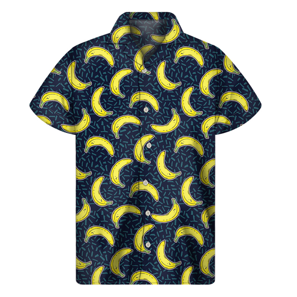 Tropical Vibes: Banana Fruit Pattern Hawaiian Short Sleeve Shirt - 1
