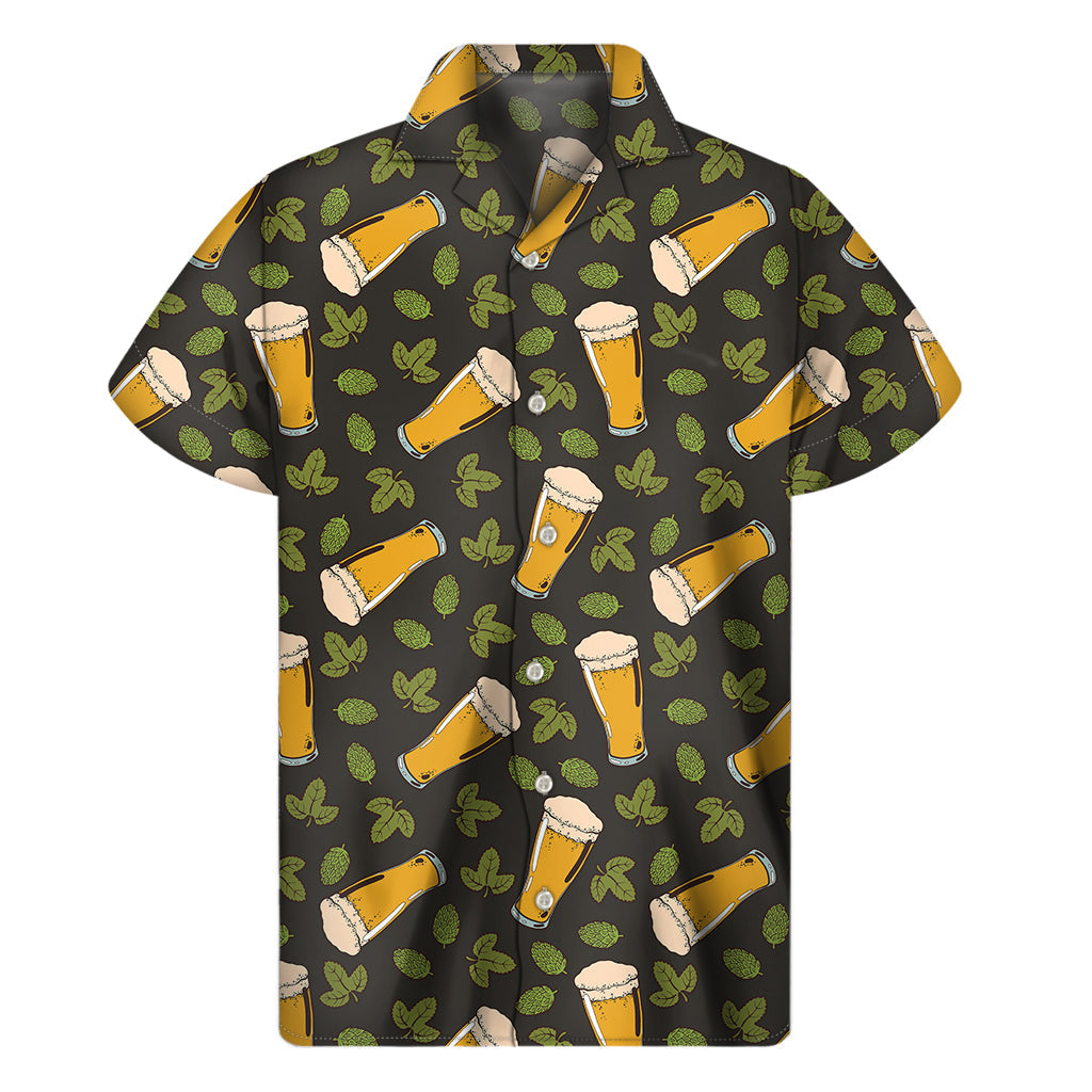 Island Vibes: Hawaiian Beer Hop Cone Short Sleeve Shirt - 1