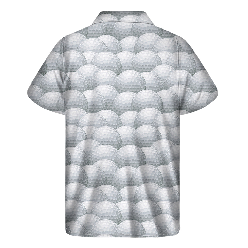 Tee Off in Style: Big Golf Ball Pattern Hawaiian Short Sleeve Shirt - 2