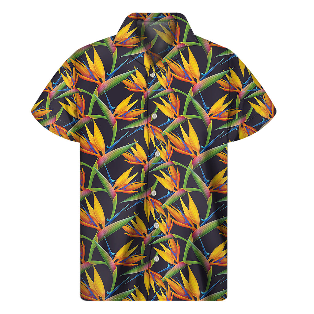 Island Vibes: Bird of Paradise Hawaiian Short Sleeve Shirt - 1