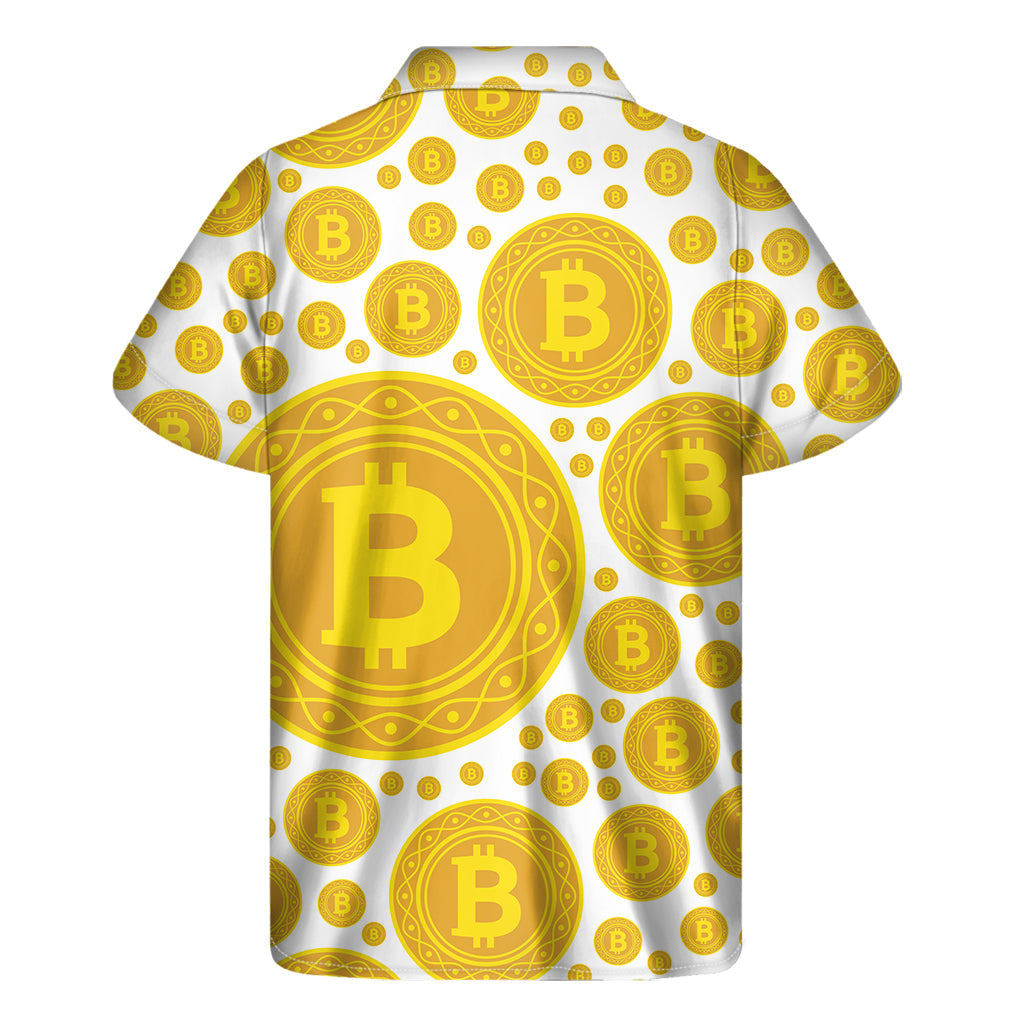 Hawaiian Tropical Bitcoin Crypto Pattern Print Short Sleeve Shirt - 2