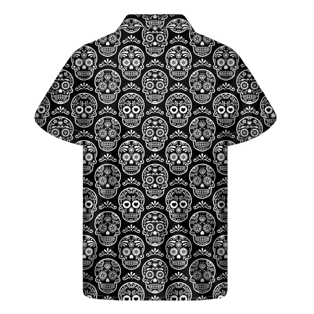 Calavera Skull Print Hawaiian Short Sleeve Shirt - 2