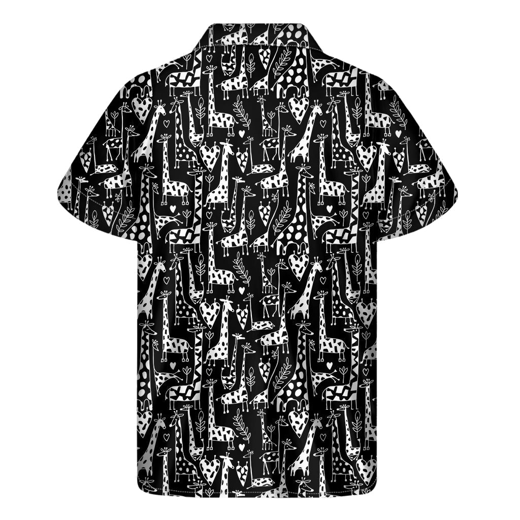 Island Vibes: Hawaiian Giraffe Print Short Sleeve Shirt - 2
