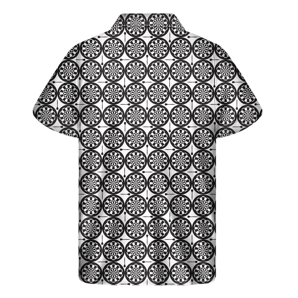 Black and White Dartboard Hawaiian Aloha Shirt - 2