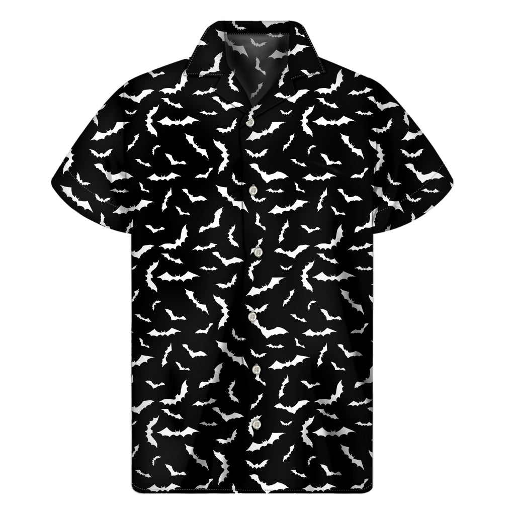 Ultimate Hawaiian Halloween Bat Print Short Sleeve Shirt - 1
