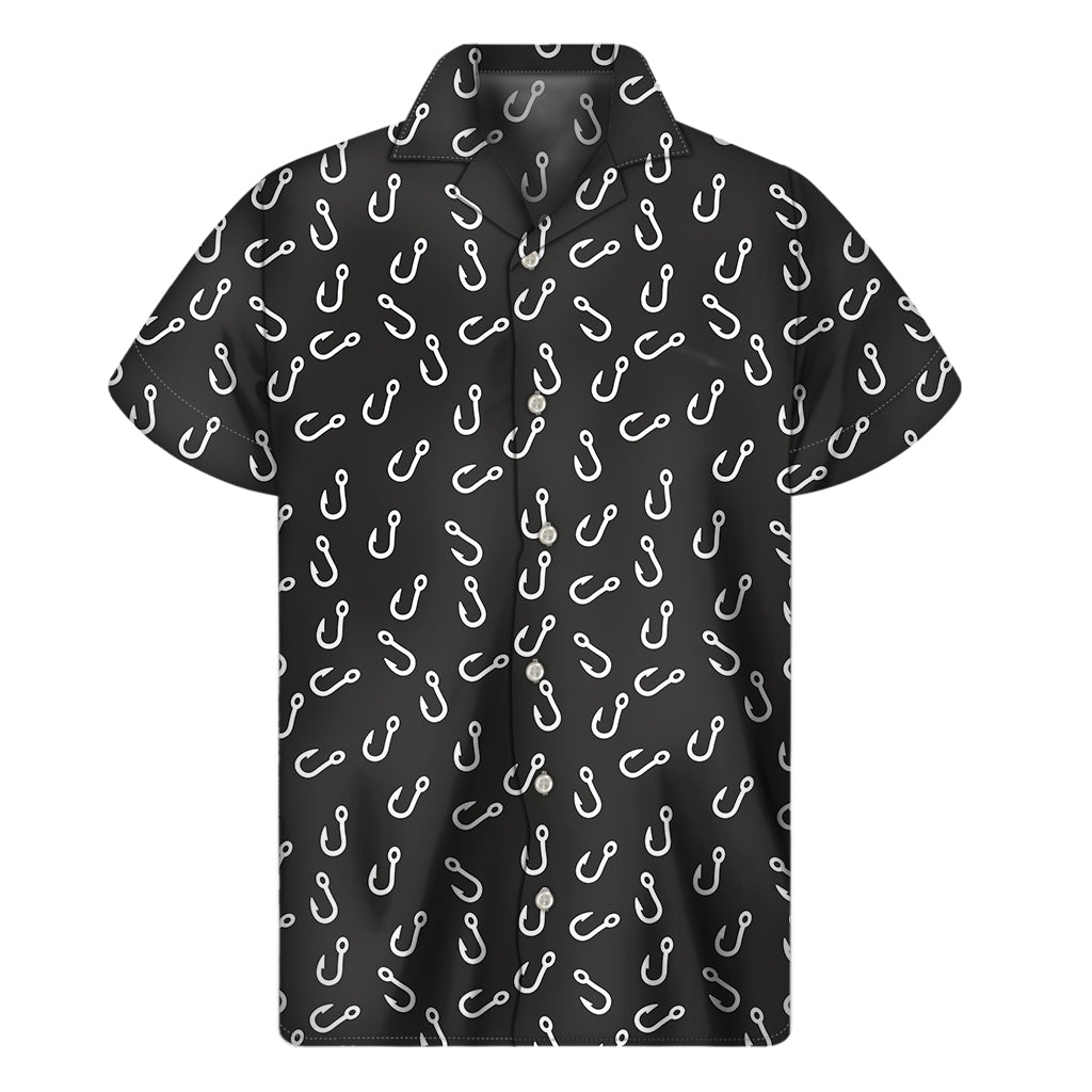 Hooked on Style: Hawaiian Fishing Hooks Pattern Short Sleeve Shirt - 1