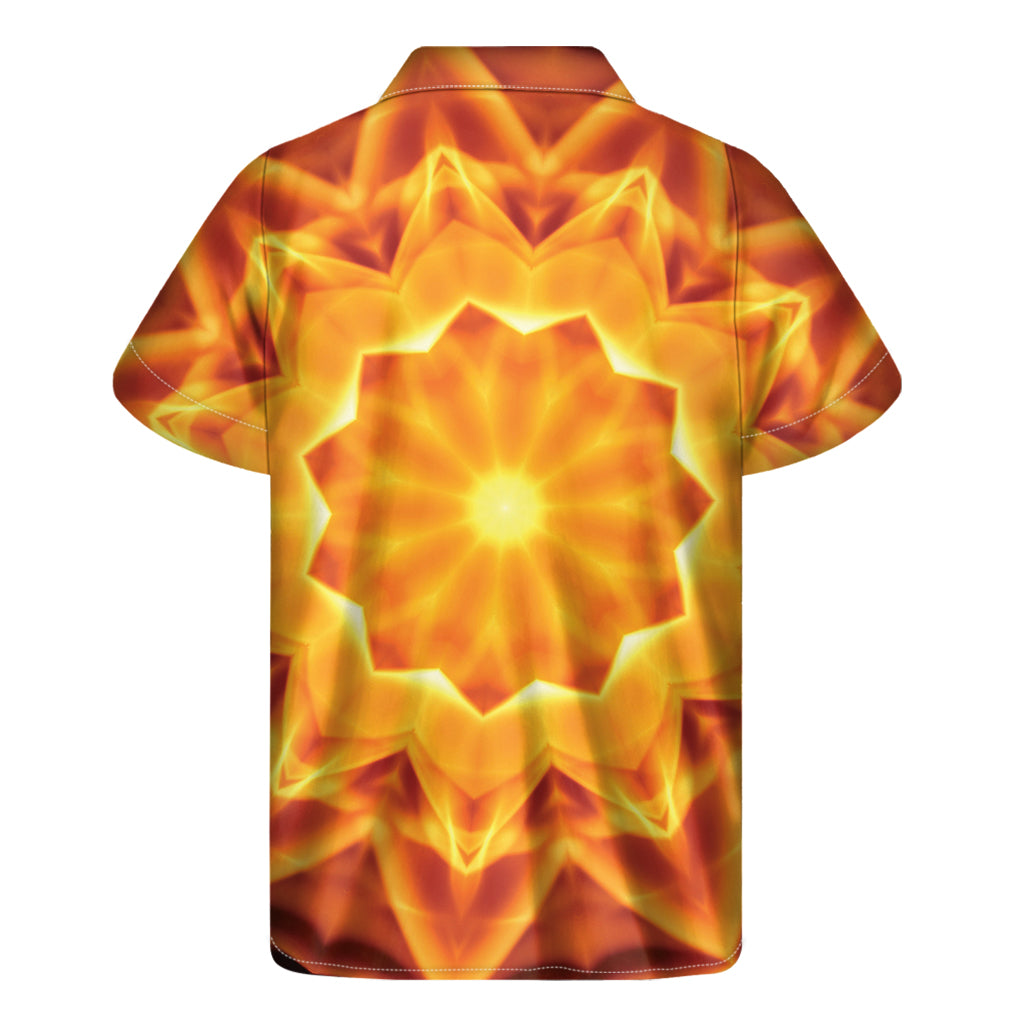 Flame Kaleidoscope Hawaiian Men's Short Sleeve Shirt - 2