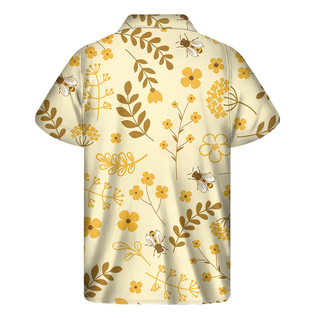 Flower & Bee Luau Vibes: Hawaiian Short Sleeve Shirt - 2