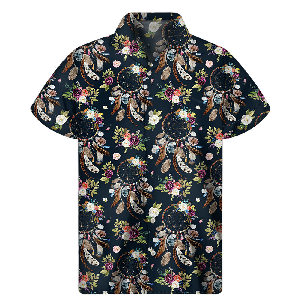 Hawaiian Dream Catcher Floral Short Sleeve Shirt - 1