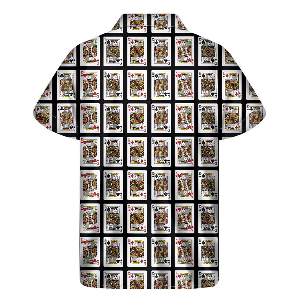 King of the Tropics: Hawaiian Short Sleeve Shirt with Playing Cards Pattern - 2