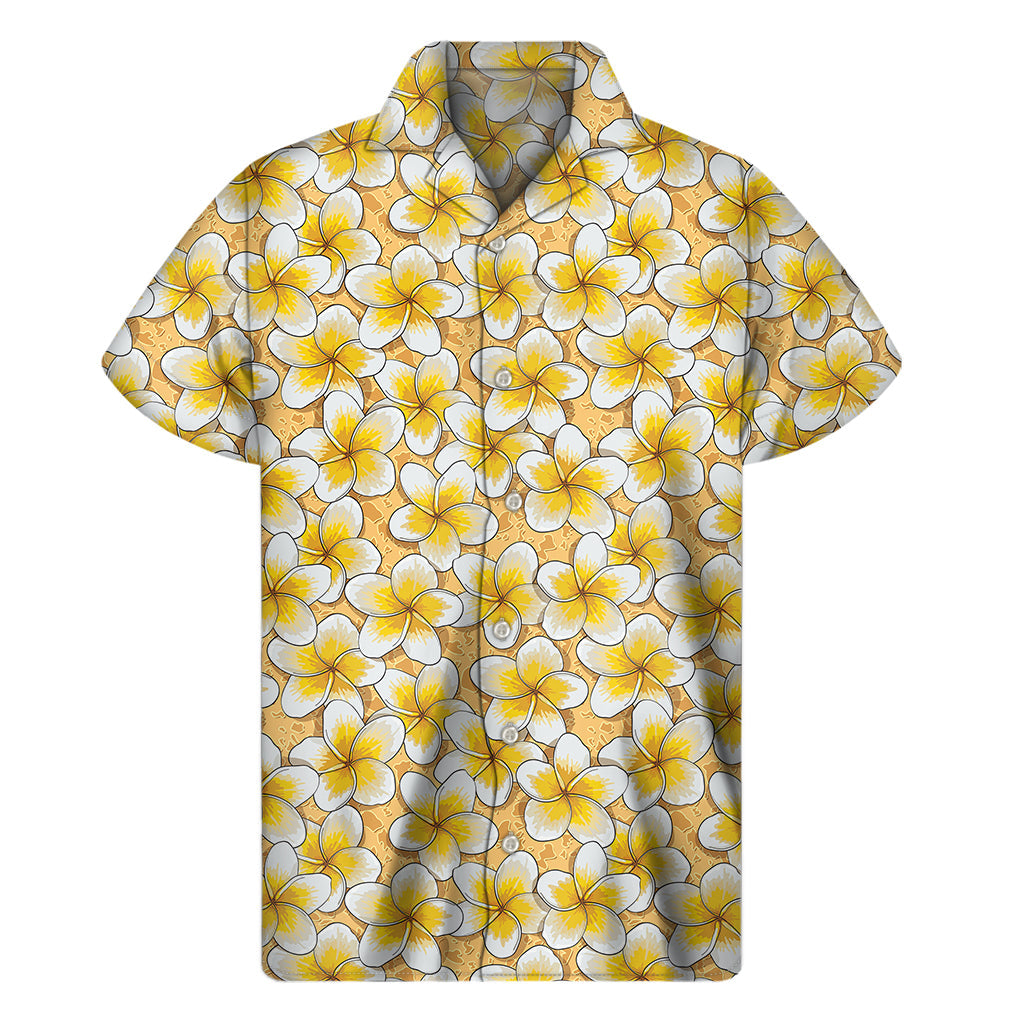 Tropical Vibes: Frangipani Flower Hawaiian Shirt - 1