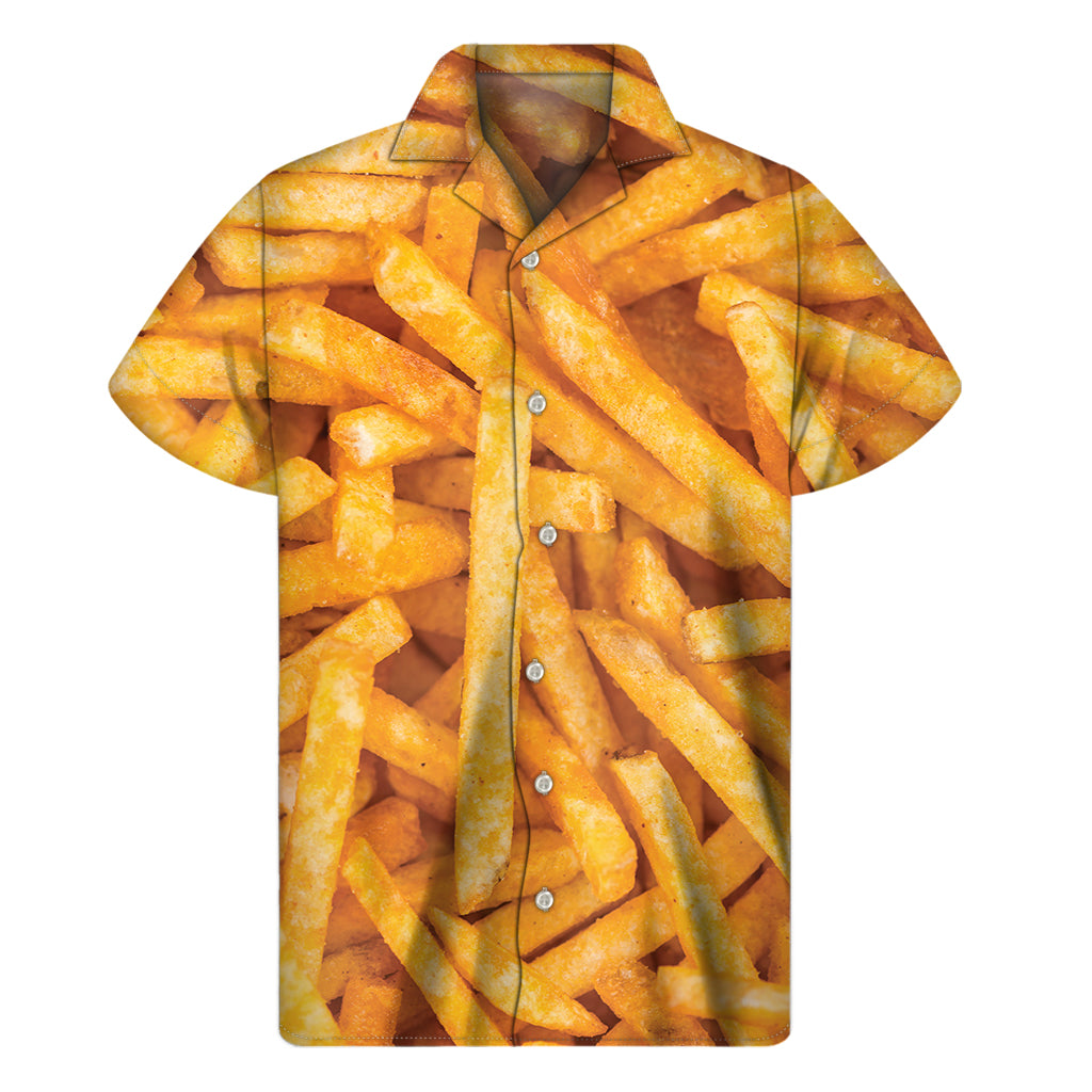 Island Flavor: French Fries Hawaiian Short Sleeve Shirt - 1