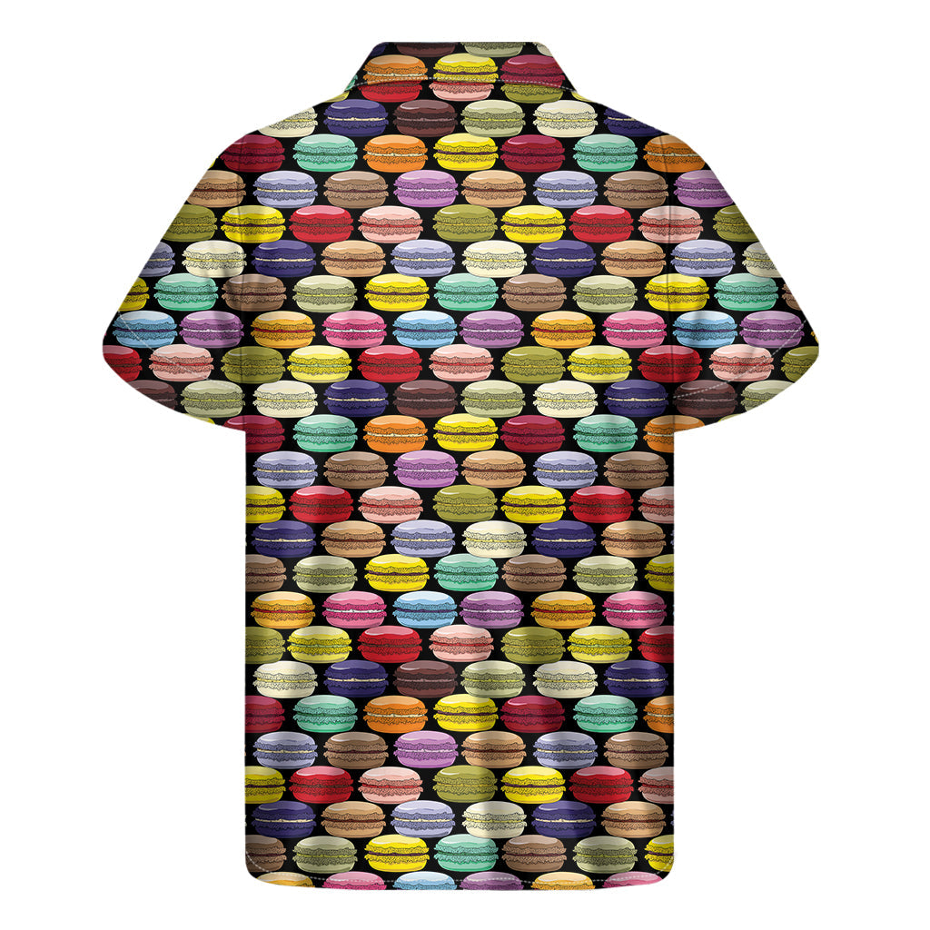 Tropical Bliss: Hawaiian Macarons Print Short Sleeve Shirt - 2