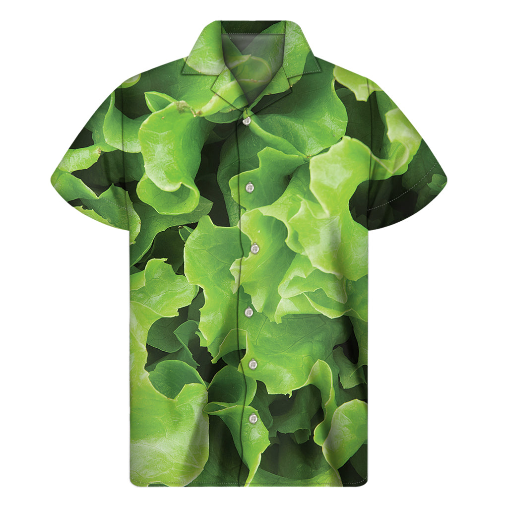 Fresh Lettuce Leaves Hawaiian Style Short Sleeve Shirt - 1