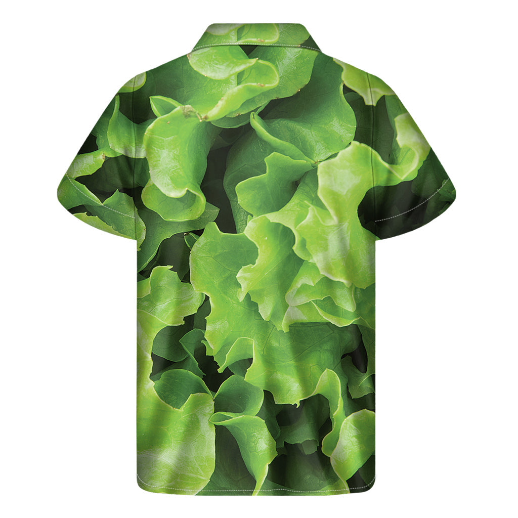 Fresh Lettuce Leaves Hawaiian Style Short Sleeve Shirt - 2
