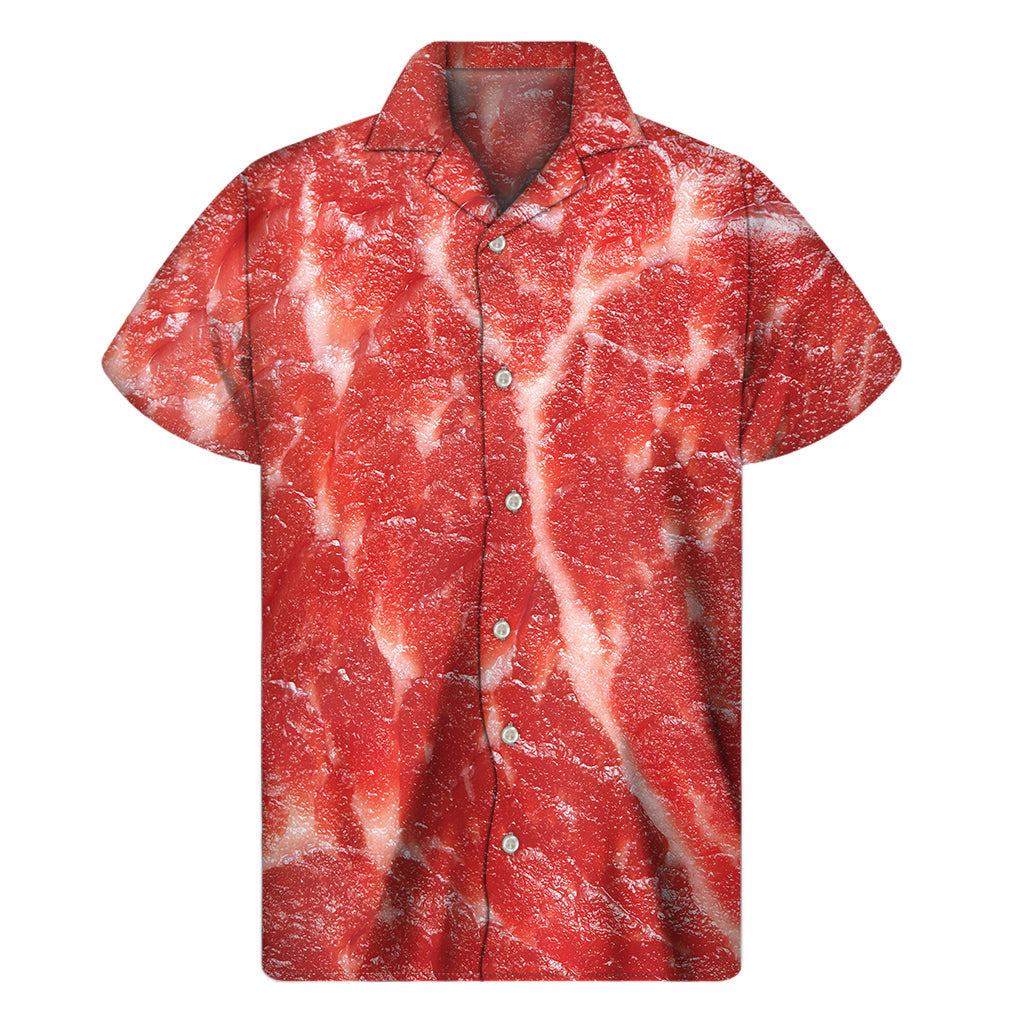 Fresh Meat Print Hawaiian Short Sleeve Shirt - 1