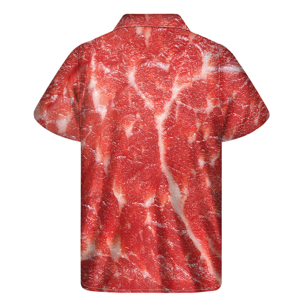 Fresh Meat Print Hawaiian Short Sleeve Shirt - 2