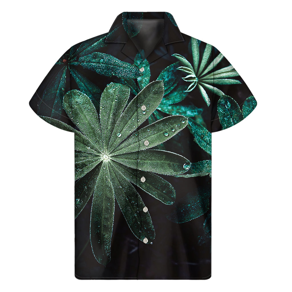 Island Breeze: Men's Tropical Leaf Print Hawaiian Shirt - 1