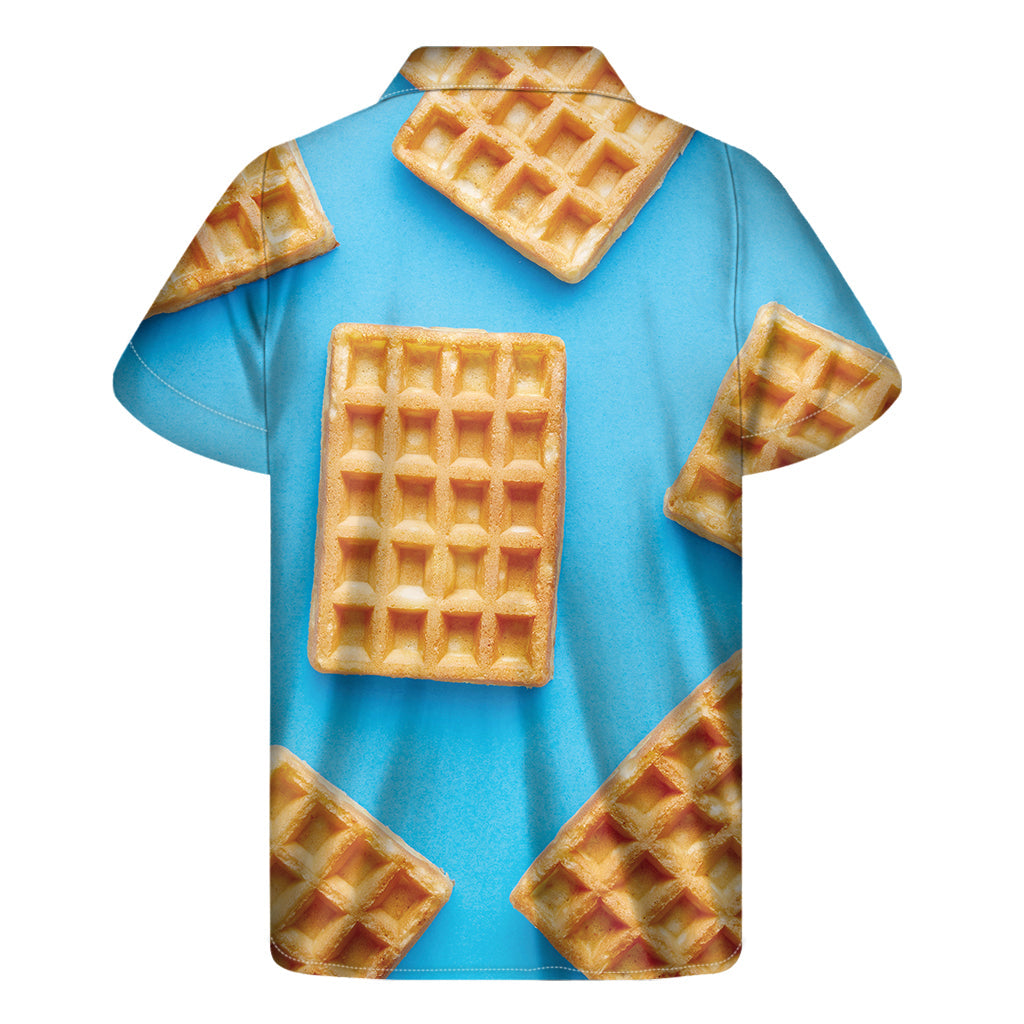 Waffle Delight: Hawaiian Style Short Sleeve Shirt - 2