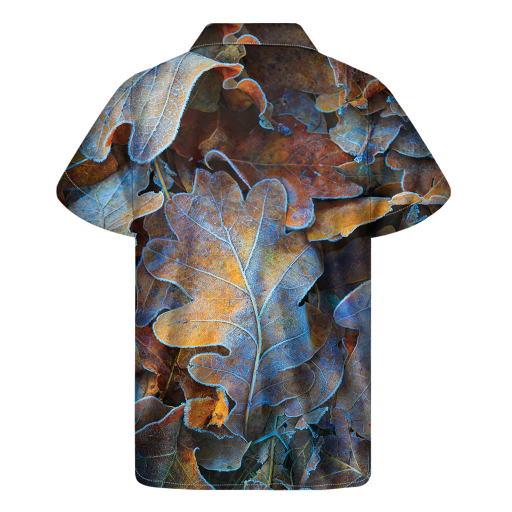 Tropical Breeze: Hawaiian Oak Leaf Print Short Sleeve Shirt for Men - 2