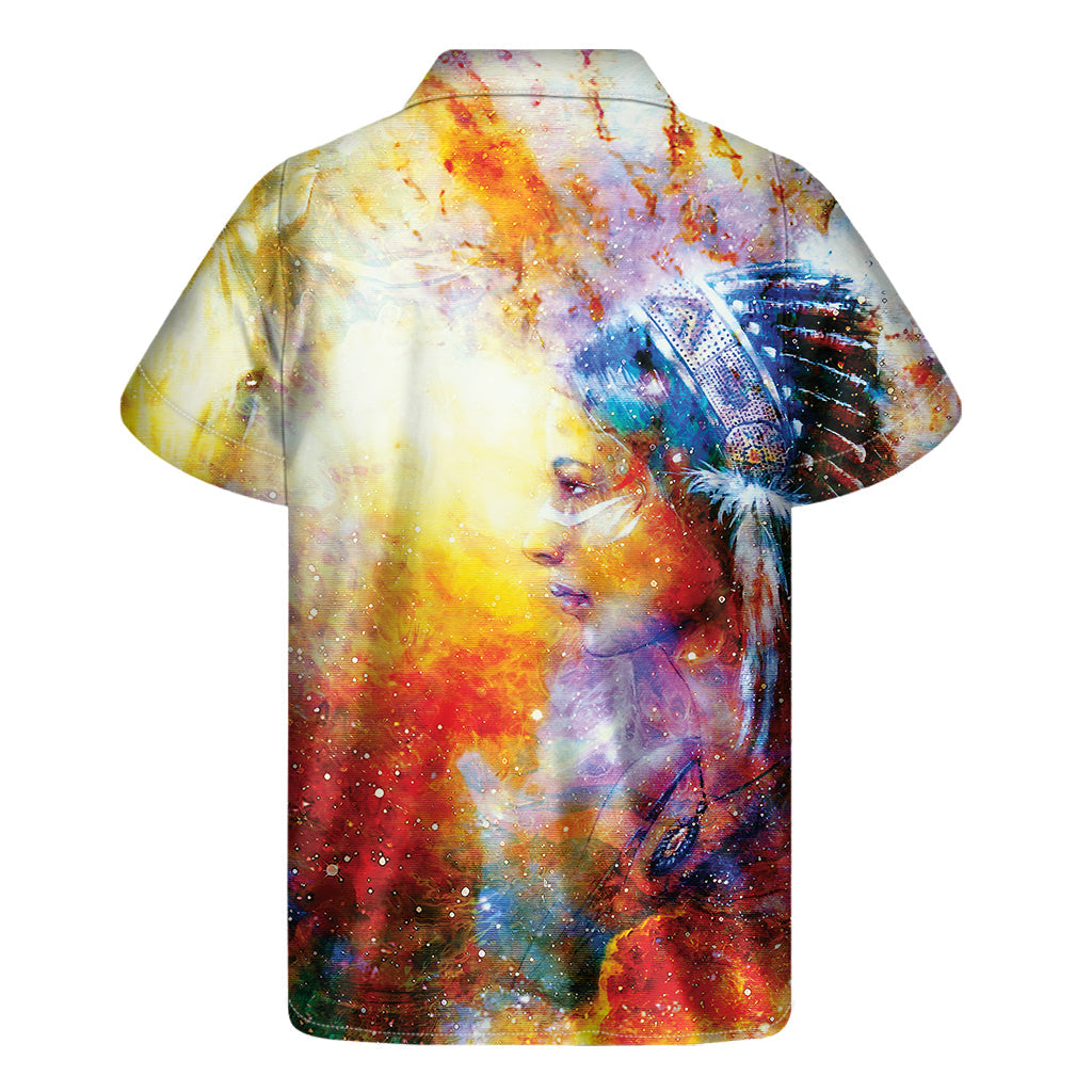 Galaxy Native Hawaiian Print Short Sleeve Shirt for Men - 2