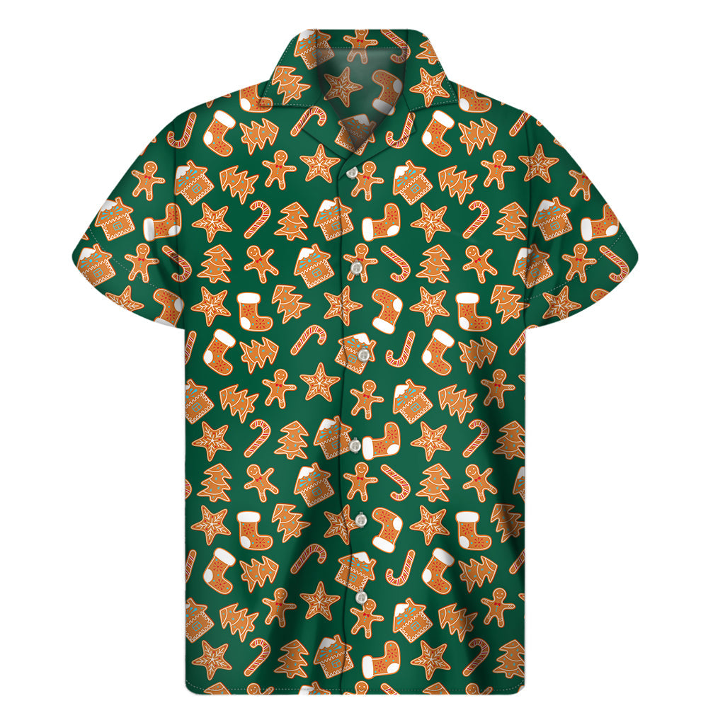 Gingerbread Cookies Paradise - Men's Hawaiian Short Sleeve Shirt - 1