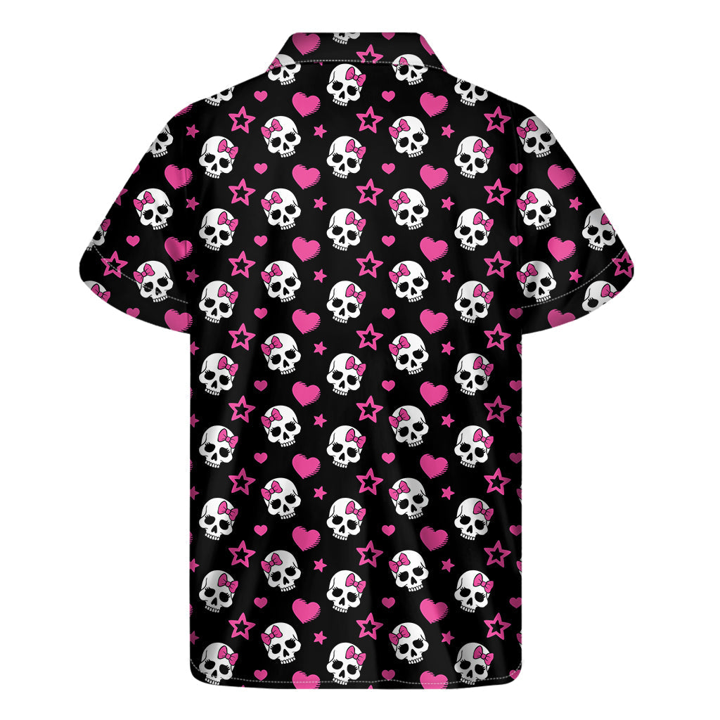 Embrace Aloha Vibes with This Girly Emo Skull Pattern Hawaiian Shirt - 2