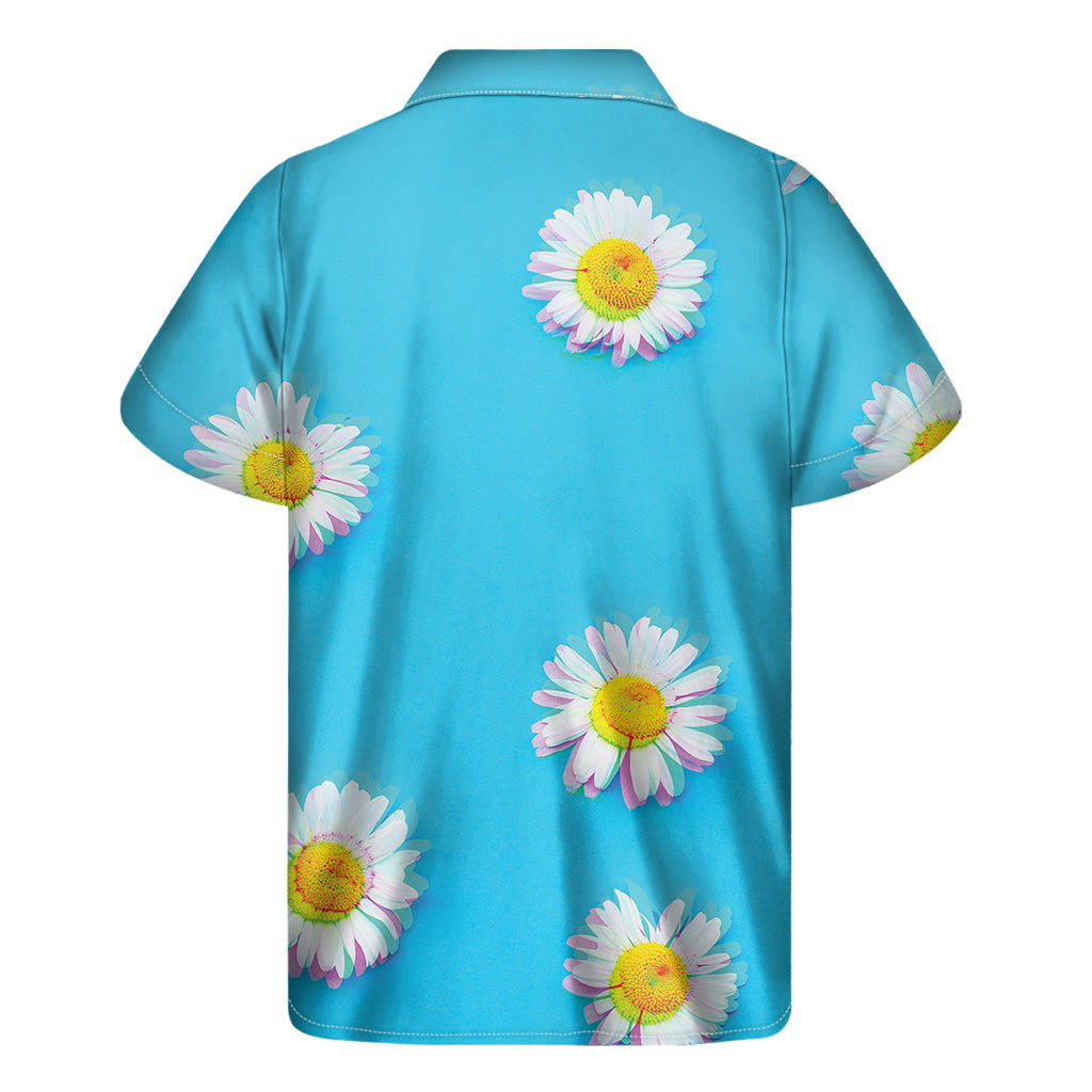 Glitch Daisy Hawaiian Print Short Sleeve Shirt - A Tropical Twist on Classic Style - 2
