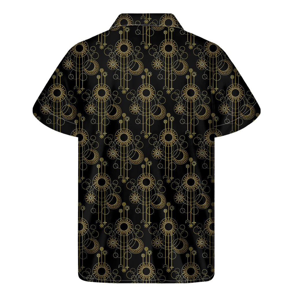 Gold Sun and Moon Hawaiian Aloha Shirt - 2