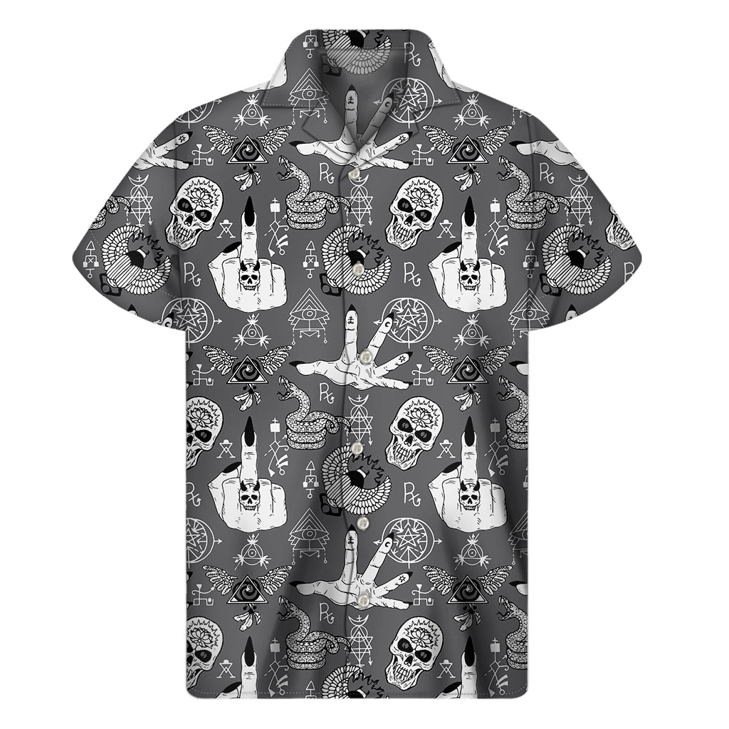 Hawaiian Aloha Print Men's Short Sleeve Shirt - 1