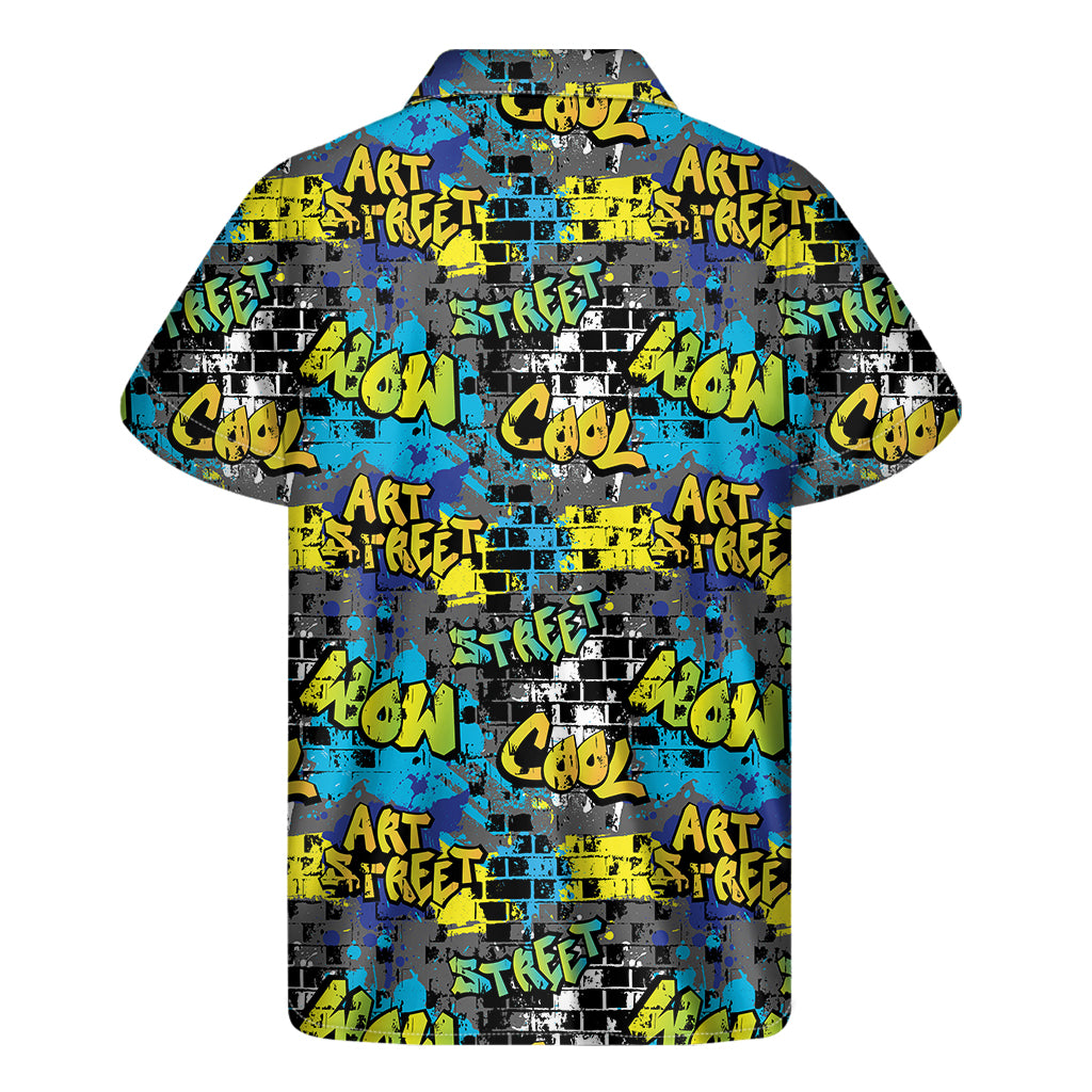 Graffiti Wall Print Hawaiian Short Sleeve Shirt: Embrace Aloha Style - 2