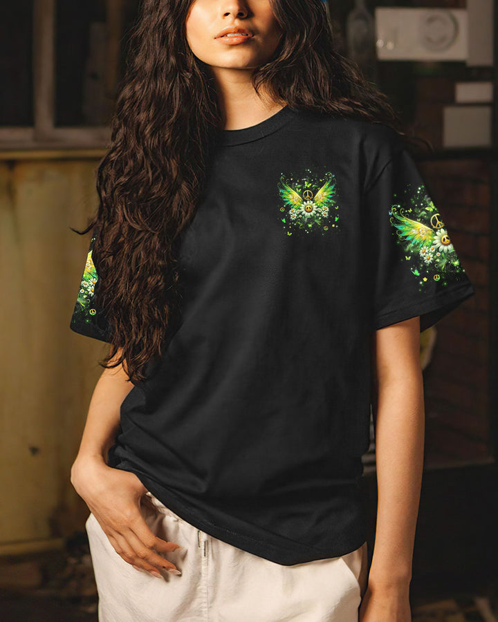 I Believe There Are Angels Among Us Wings Print T-shirt