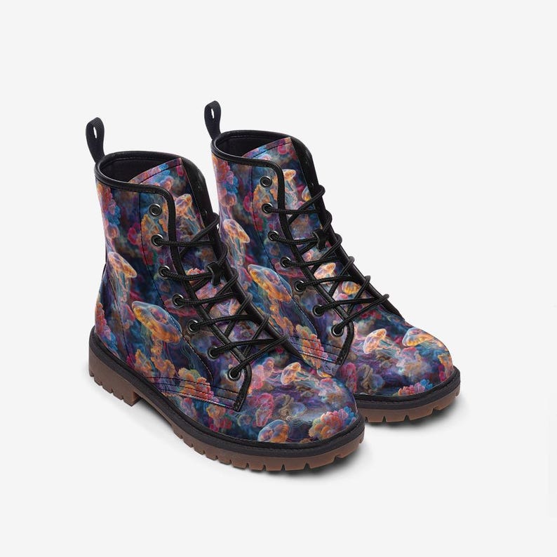 Jellyfish Combat Boots Marine Boots Casual Vegan Leather Lightweight boots