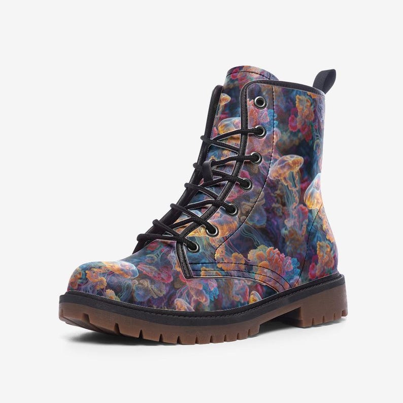 Jellyfish Combat Boots Marine Boots Casual Vegan Leather Lightweight boots