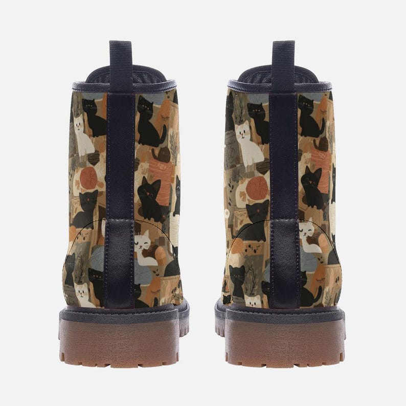 Cute Cat Combat Boots