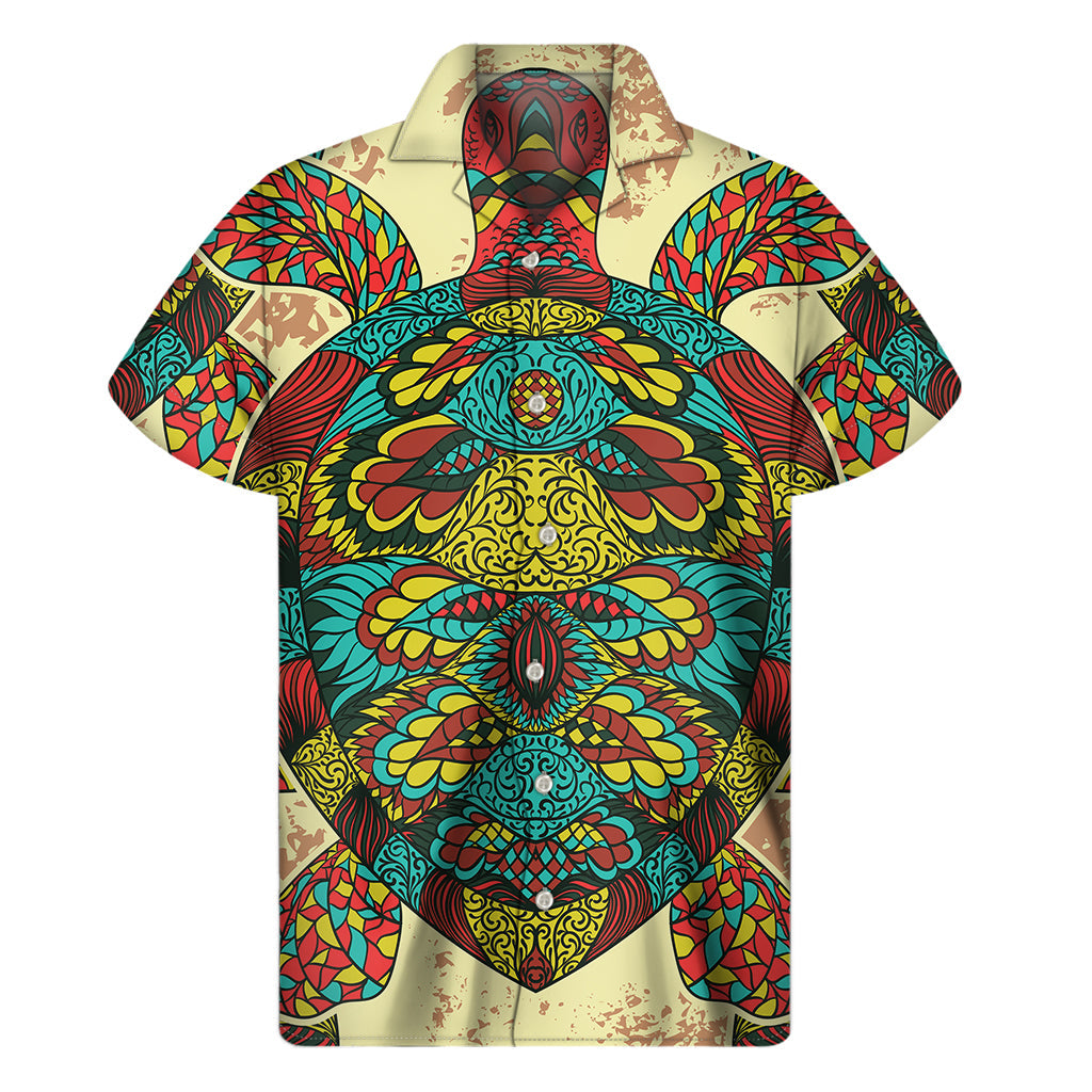 Bohemian Sea Turtle Printed Hawaiian Shirt for Men - 1