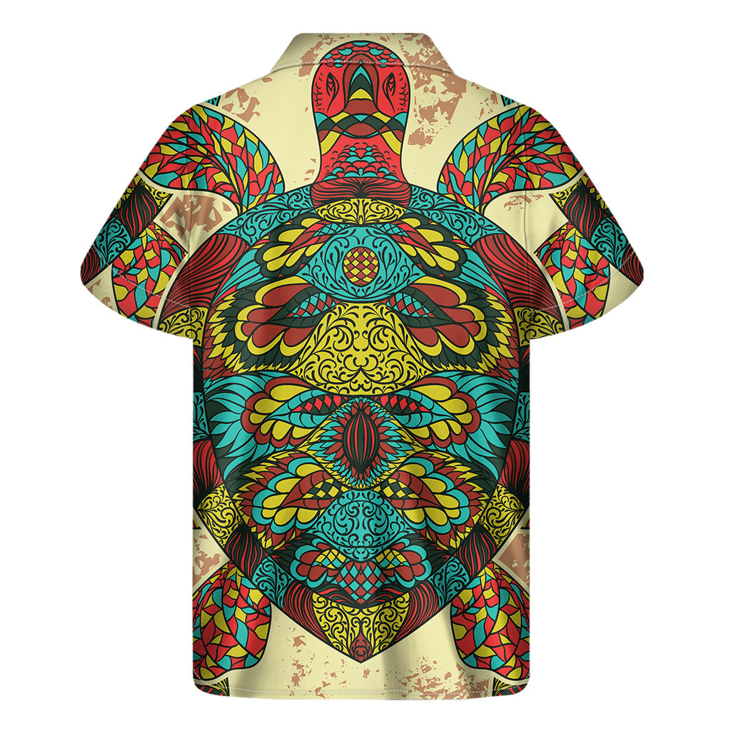 Bohemian Sea Turtle Printed Hawaiian Shirt for Men - 2