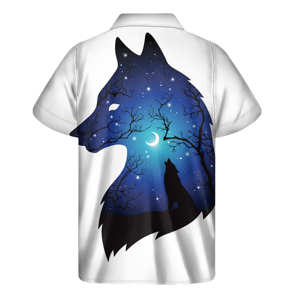 Night Forest Wolf Spirit Hawaiian Short Sleeve Shirt - 2