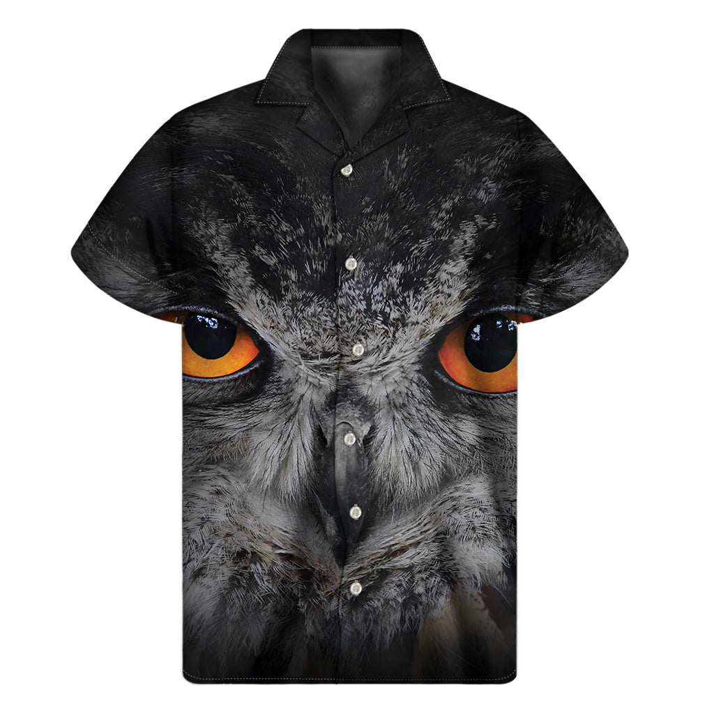 Owl Eyes Aloha: Hawaiian Short Sleeve Shirt - 1