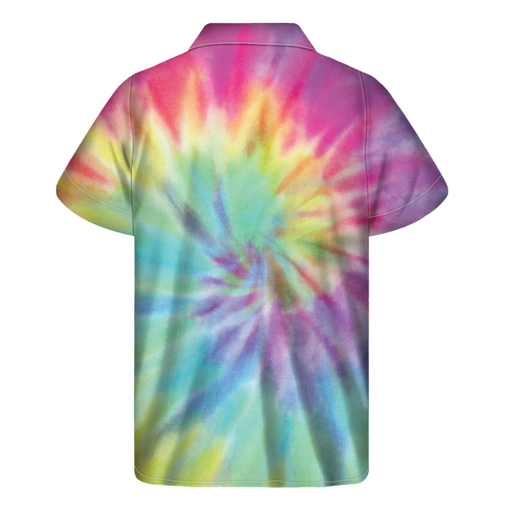 Spiral Tie-Dye Hawaiian Vibes Men's Short Sleeve Shirt - 2