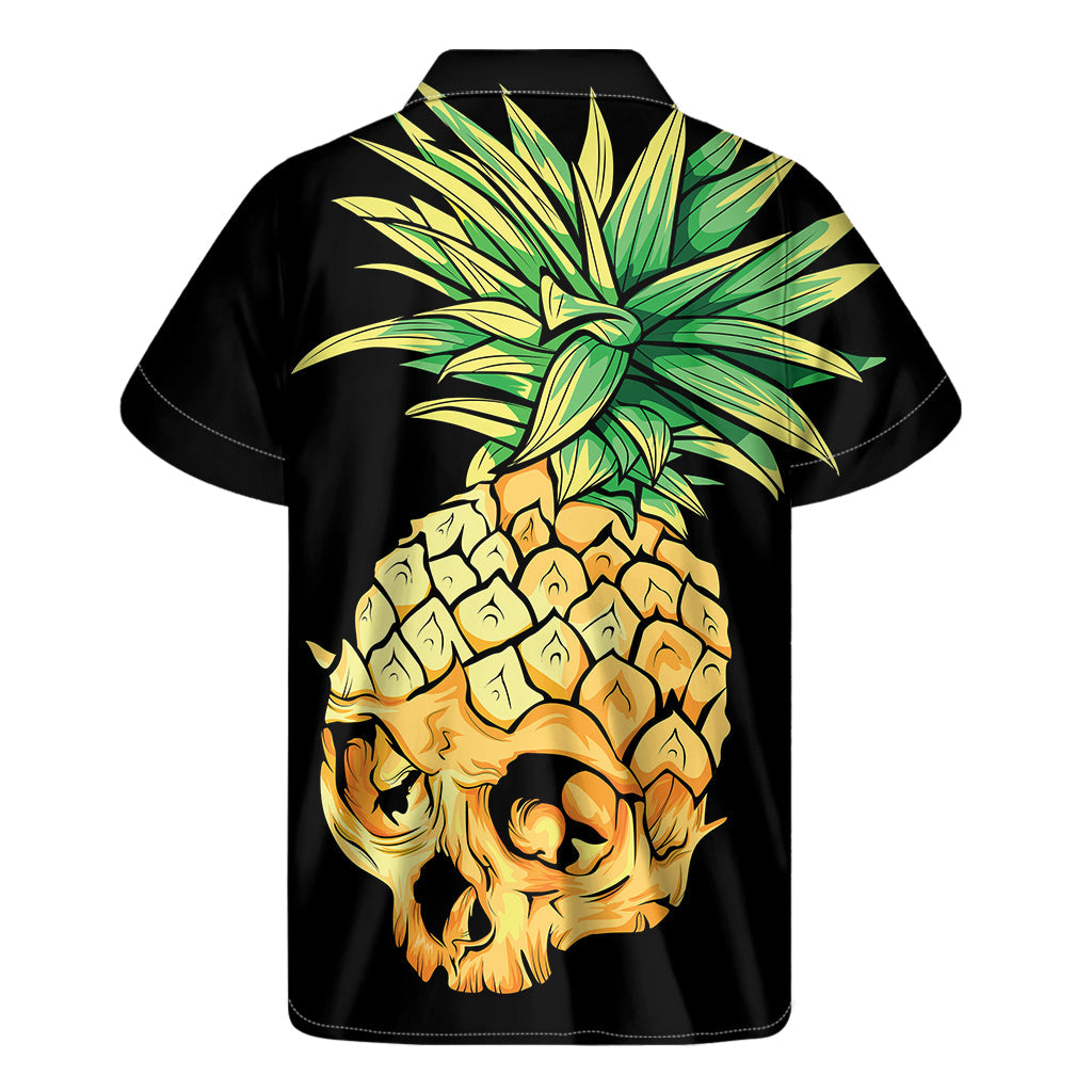 Pineapple Skull Print Hawaiian Short Sleeve Shirt - 2