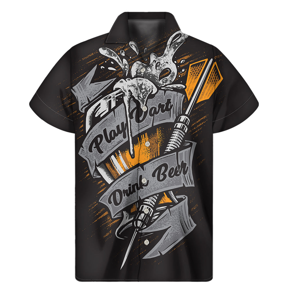 Get the Party Started in our Play Dart Drink Beer Hawaiian Short Sleeve Shirt - 1