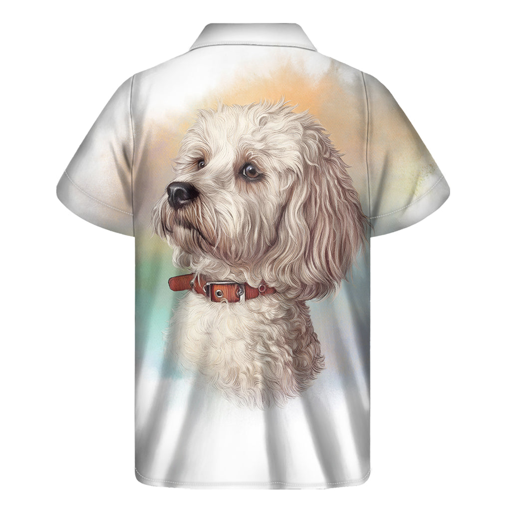Poodle Portrait Print Hawaiian Short Sleeve Shirt - 2