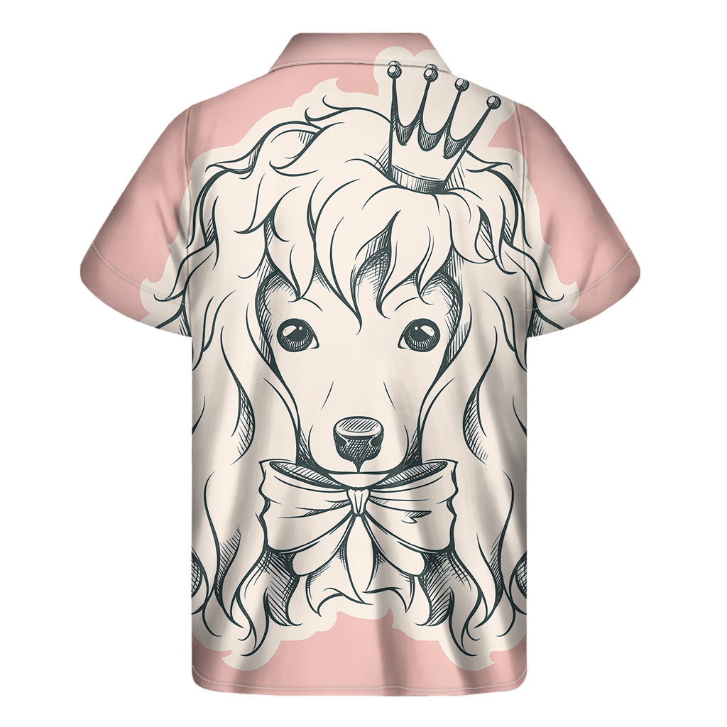 Hawaiian Poodle Print Short Sleeve Button-Up Shirt - 2